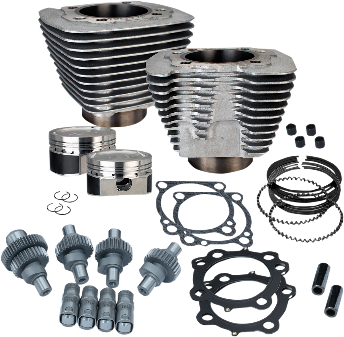 S&S CYCLE Hooligan Kit - 883 cc to 1200 cc - Silver Powdercoat - Sportster 910-0700