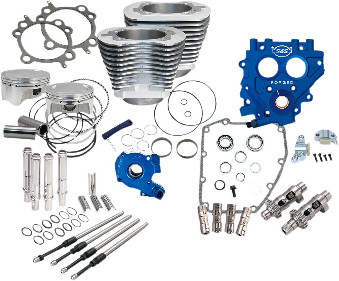 S&S CYCLE 100" Power Package - 585CE - Chain Drive - Silver - Twin Cam 88 330-0662