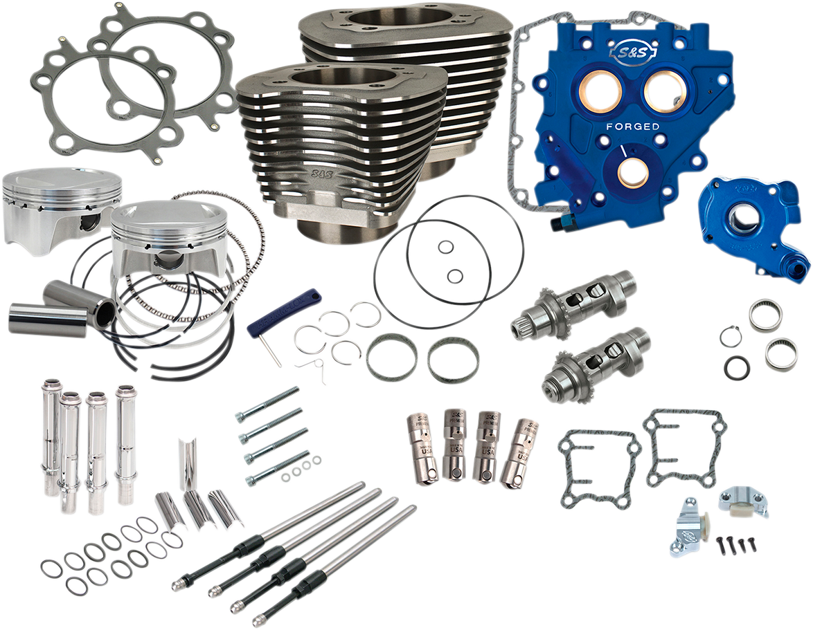 S&S CYCLE 110" Power Package Performance Kit - Chain Drive - Black 330-0668