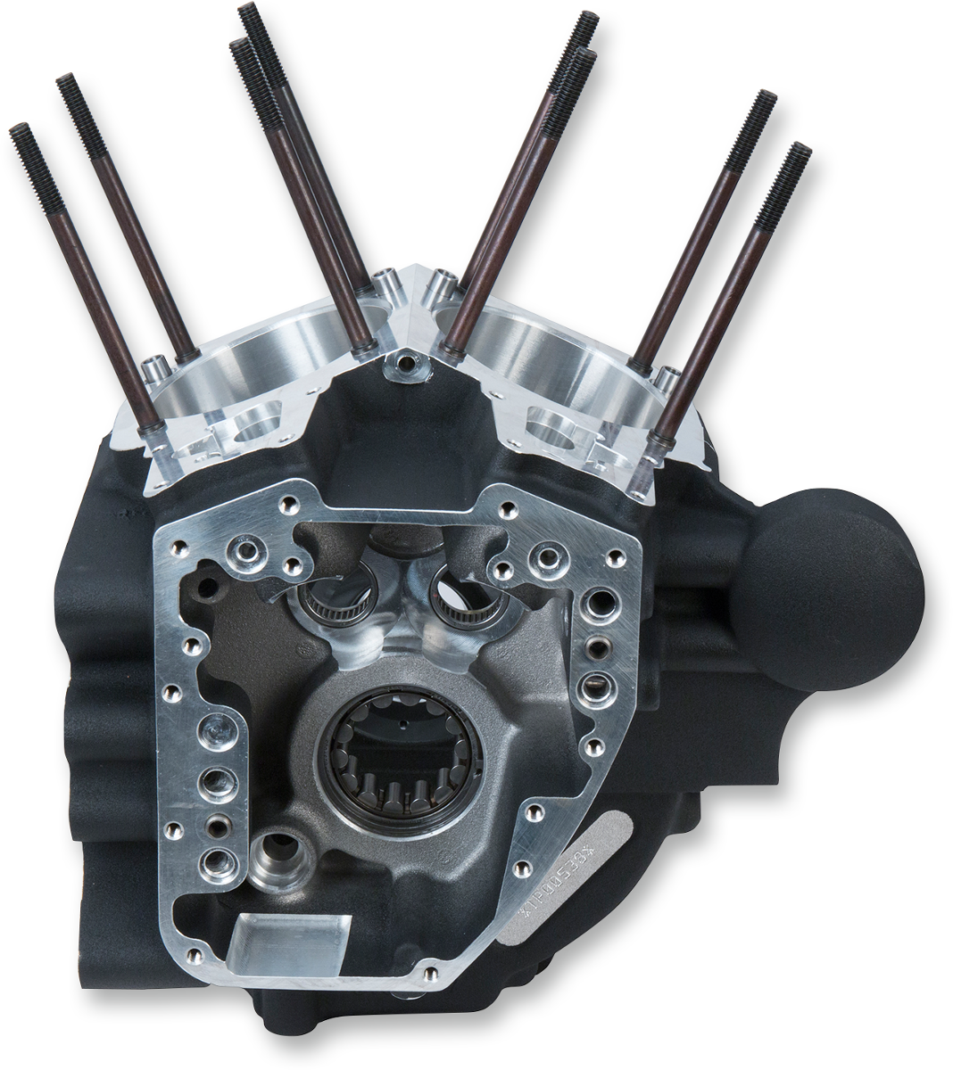 S&S CYCLE Crankcase - 3.937" Bore - Alternator Style - Wrinkle Black - Dyna 310-0878
