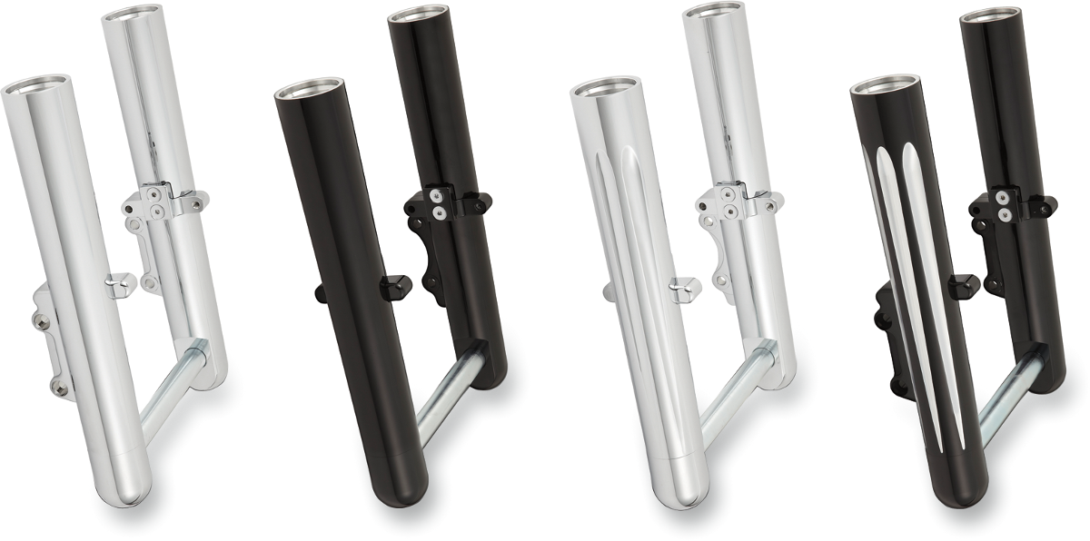 ARLEN NESS Fork Legs - Chrome - Smooth - Dual Disc - '08-'13 FLT 06-500
