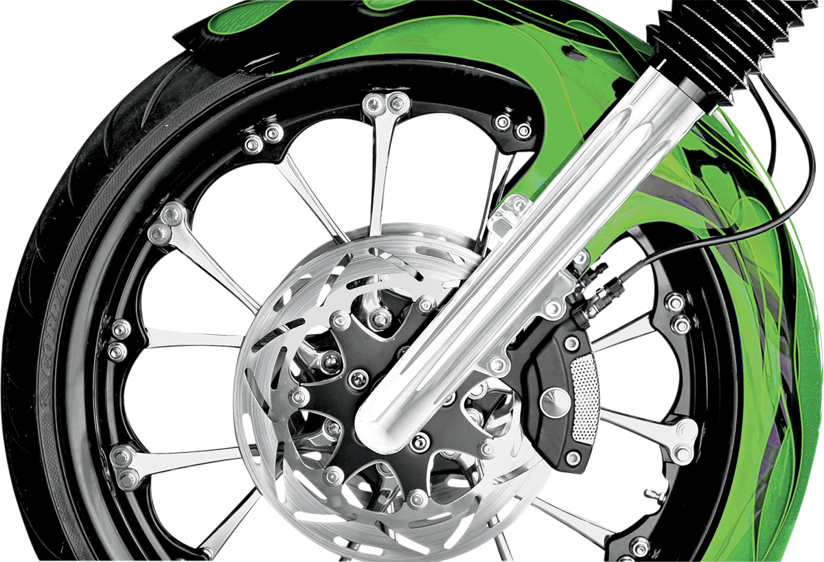 ARLEN NESS Fork Legs - Chrome - Deep Cut - Dual Disc - Deep Cut - '08-'13 FLT 06-510