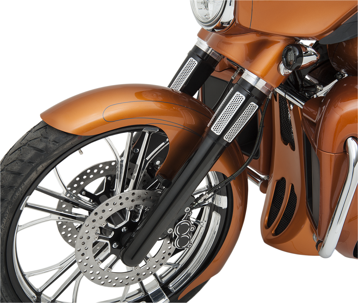ARLEN NESS Fork Legs - Black Anodized - Smooth - Dual Disc 40-513