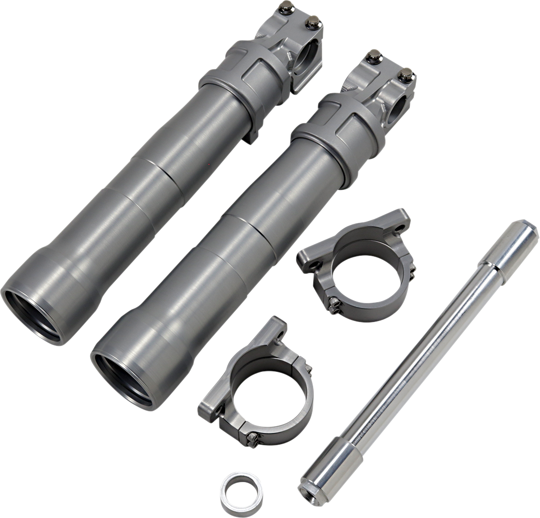 ALLOY ART Fork Legs - 49 mm - Lower - Clear Anodized 49LLFL-1ABS