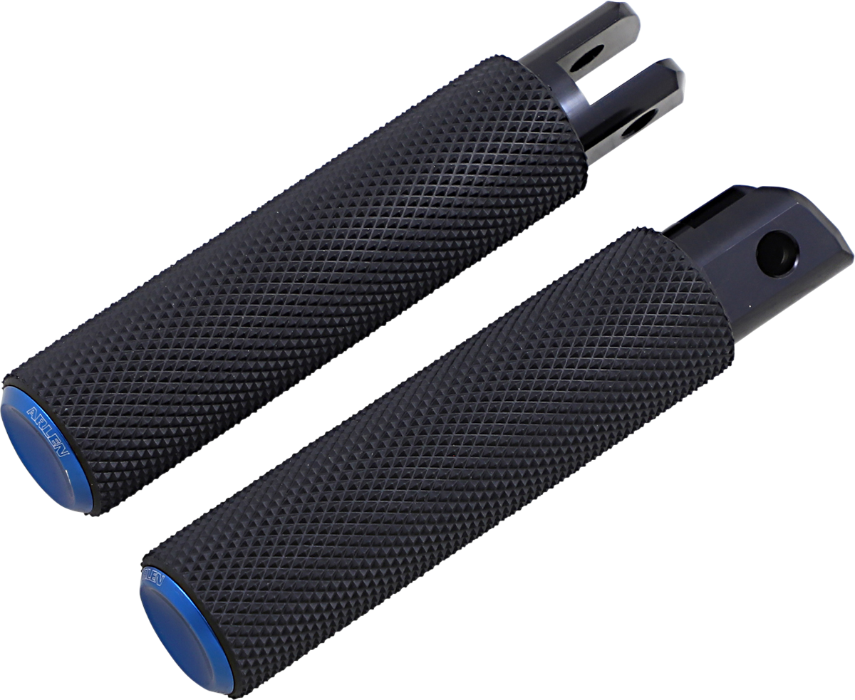 ARLEN NESS Knurled Footpegs - Blue - FX/FL '18-'24 07-950