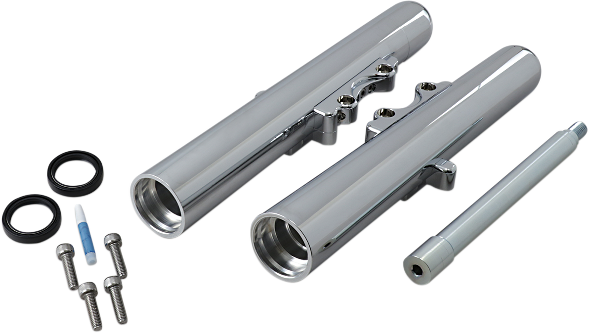 ARLEN NESS Fork Legs - Chrome - Smooth - Dual Disc - '08-'13 FLT 06-500