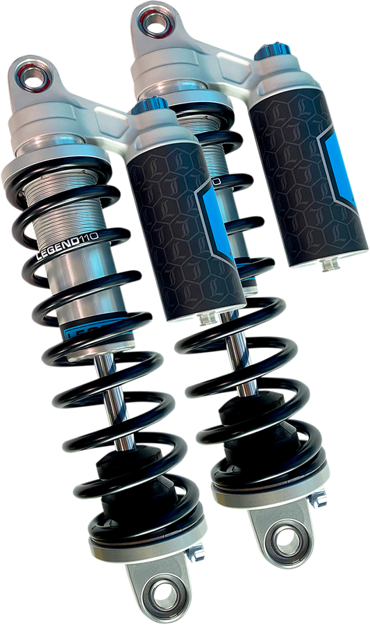 LEGEND SUSPENSION REVO ARC Piggyback Shocks - Standard - Clear - 13" - '99-'17 Dyna 1310-1938