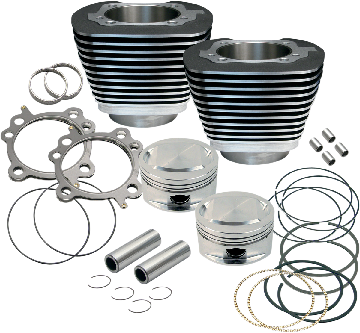 S&S CYCLE 95" Big Bore Cylinder Kit - Wrinkle Black - Twin Cam 910-0204