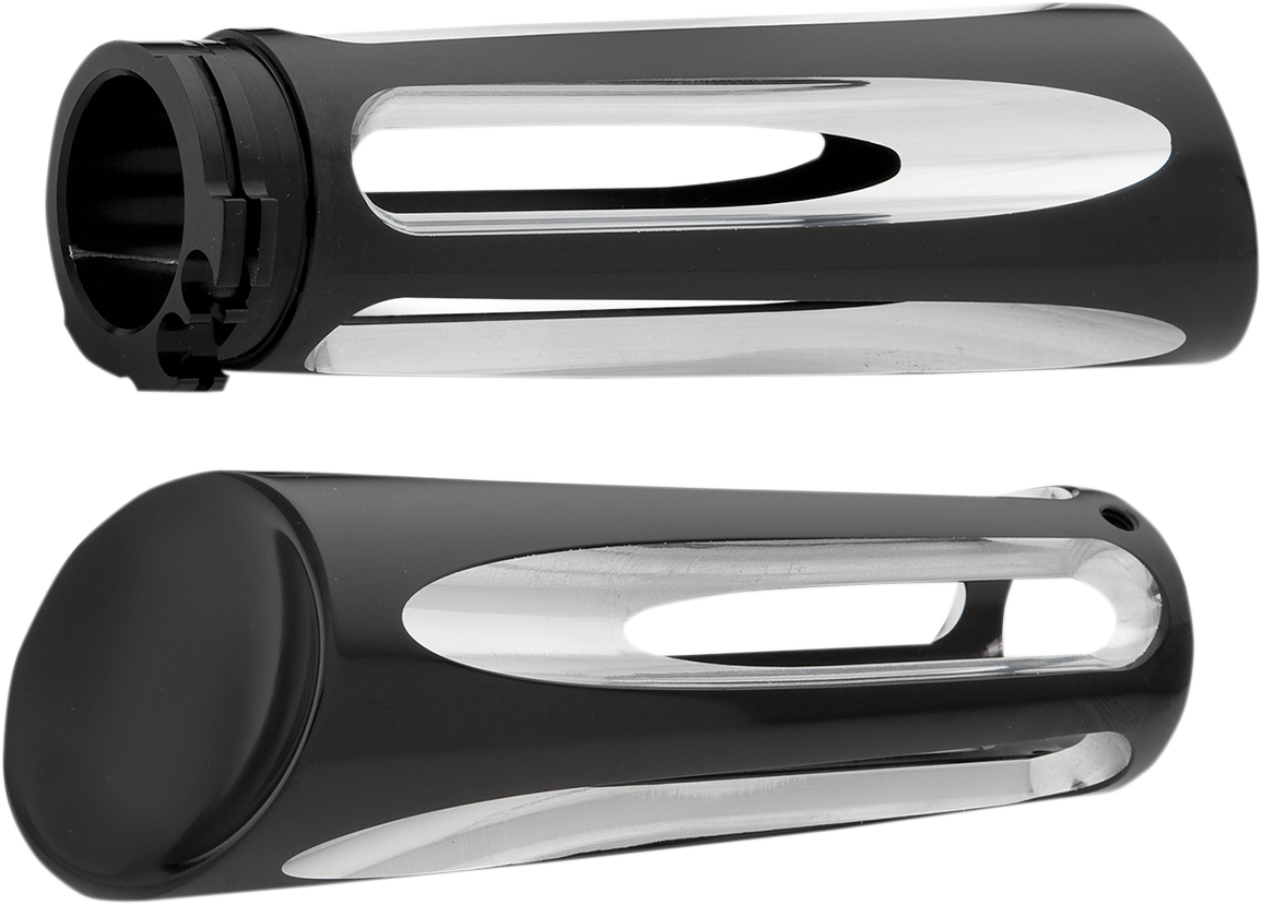 ARLEN NESS Ness-Tech? Deep Cut Billet Grips - Black 07-132