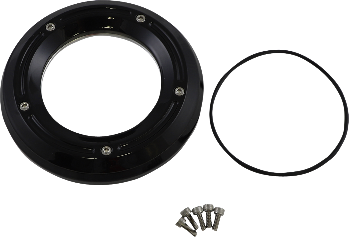 TRASK Assault Derby Cover - Gloss Black - Softail TM-0042BK