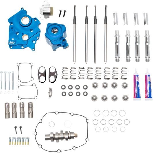 S&S CYCLE Cam Chest Kit with Plate - Chain Drive - Water Cooled - 540 Cam - Chrome Pushrods - M8 310-1116A