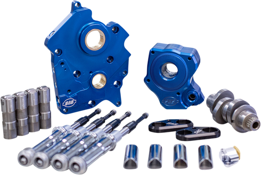 S&S CYCLE Cam Chest Kit with Plate - Chain Drive - Oil Cooled - 465 Cam - Chrome Pushrods - M8 310-1003B