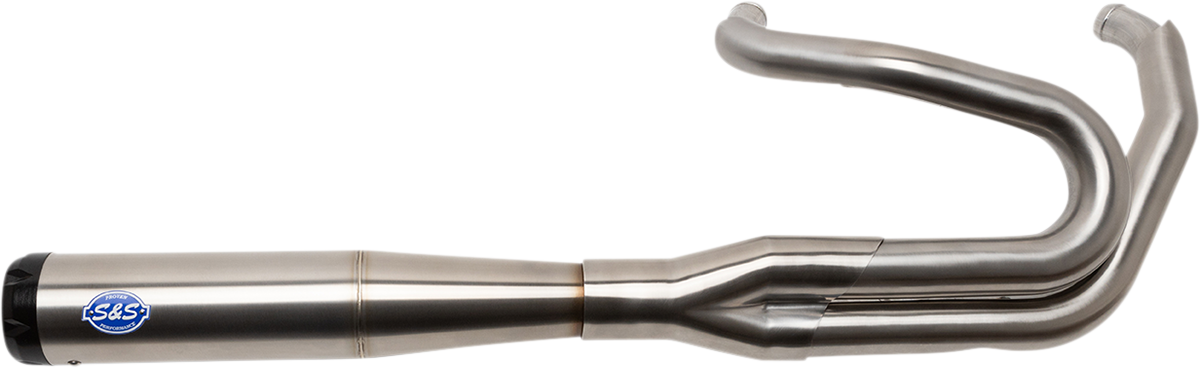 S&S CYCLE 2-into-1 Superstreet Exhaust System - 50 State - M8 Softail - Stainless Steel 550-0996B