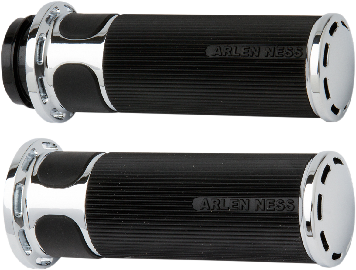 ARLEN NESS Slot Track Grips - Cable - Chrome 07-300