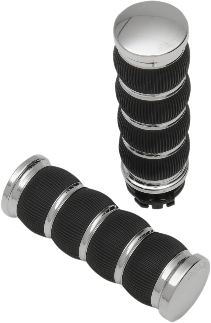 ARLEN NESS Fusion Ring Leader Grips - Cable - Chrome 07-312