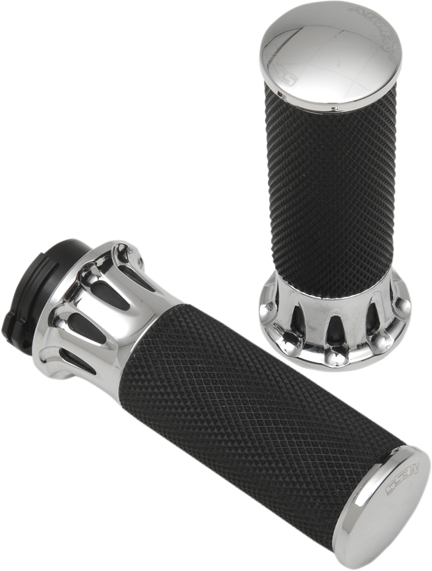 ARLEN NESS Fusion Deep Cut Grips - Cable - Chrome 07-316