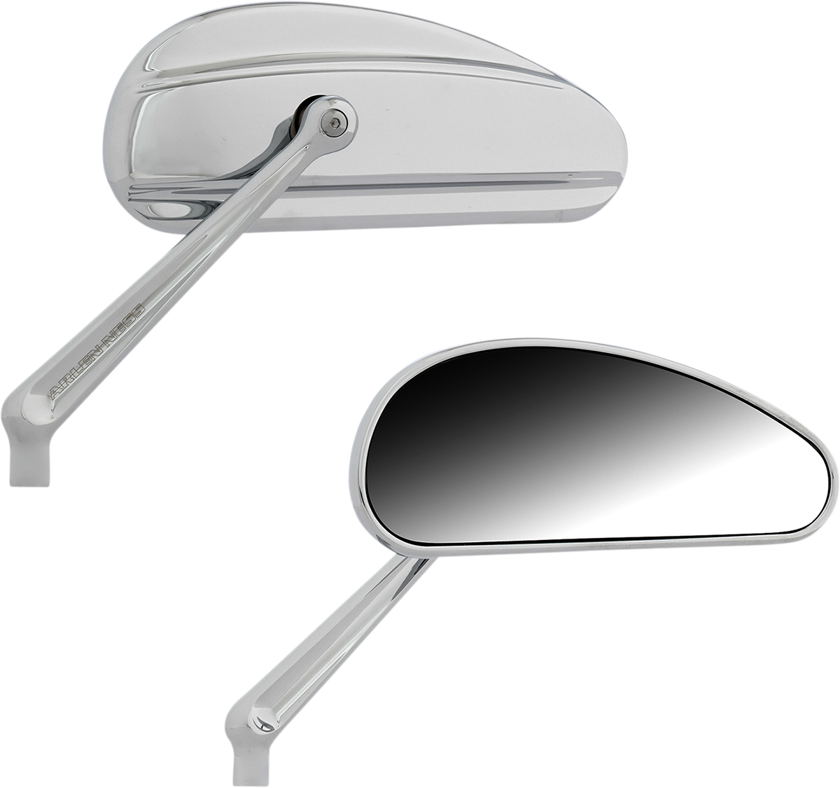 ARLEN NESS Mirrors - Downdraft - Side View - Elongated - Chrome 510-027
