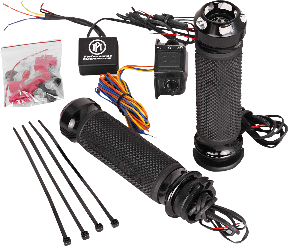 PERFORMANCE MACHINE (PM) Apex Heated Grips - Cable - Contrast Cut 0063-2092-BM