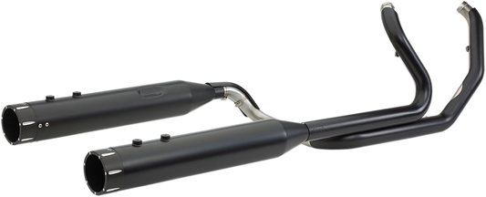 S&S CYCLE El Dorado Dual Exhaust - Black - Black Tracer 550-0702C
