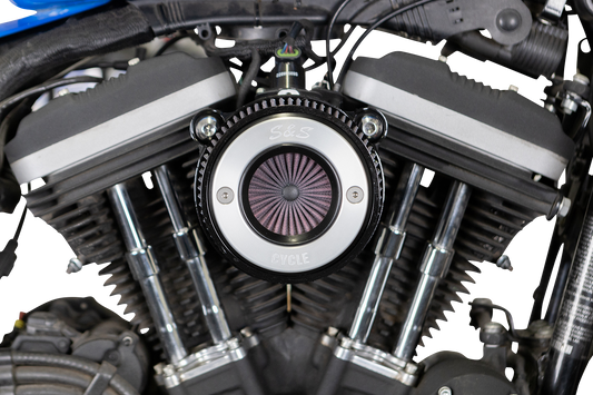 S&S CYCLE Air Stinger Stealth Air Cleaner Kit - Black Chrome Ring 170-0724A