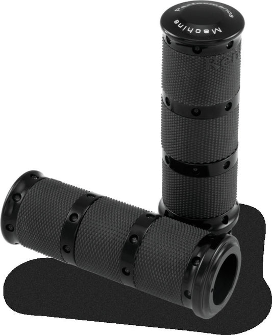 Performance Machine Handle Grip Set- XL Rubber 2K7 - Black Ano