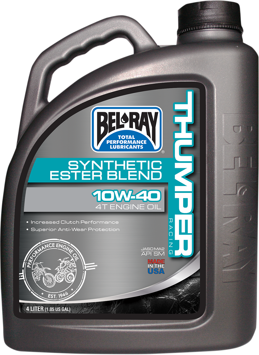 BEL-RAY Thumper Synthetic Blend 4T Oil - 10W-40 - 4L 99520-B4LW