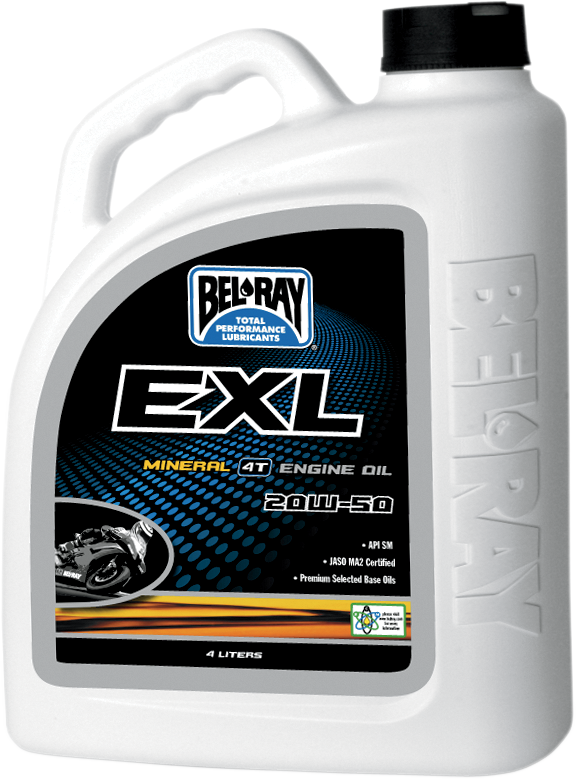 BEL-RAY EXL 4T Mineral Oil - 20W-50 - 4L 99100-B4LW