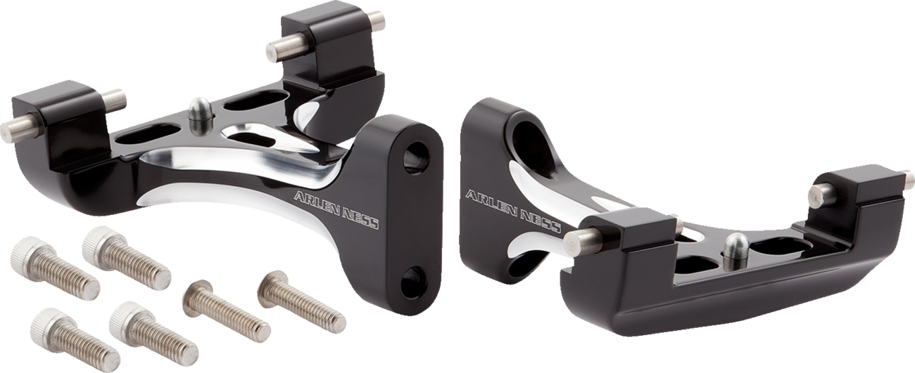 ARLEN NESS Forged Passenger Floorboard Mounts - Black 410-033