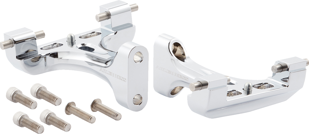 ARLEN NESS Forged Passenger Floorboard Mounts - Chrome 410-034