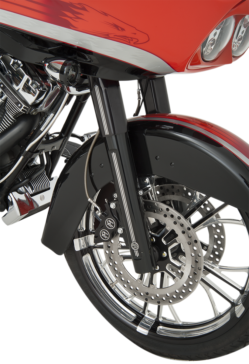 PERFORMANCE MACHINE (PM) Fork Leg Kit - Black - Lower - Dual Disc - Contrast Cut - '08-'13 0208-2056-BM