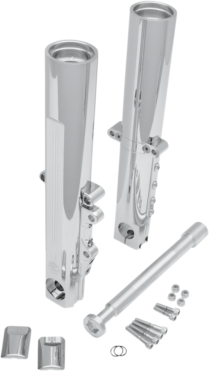 PERFORMANCE MACHINE (PM) Fork Leg Kit - Chrome - Lower - Single Disc - '14-'20 FL 0208-2097-CH
