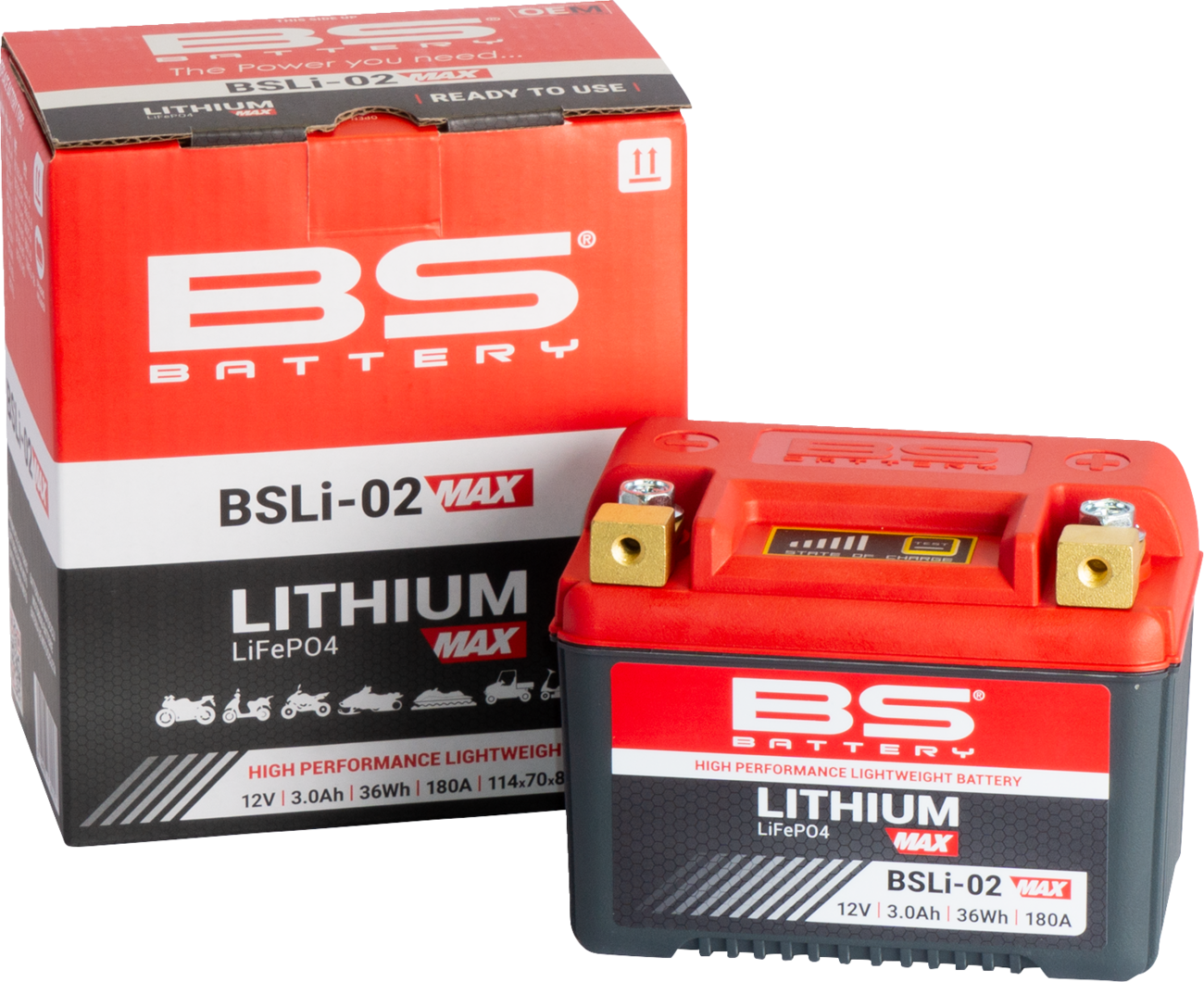 BS BATTERY Lithium Battery - BSLi-02 Max 360115