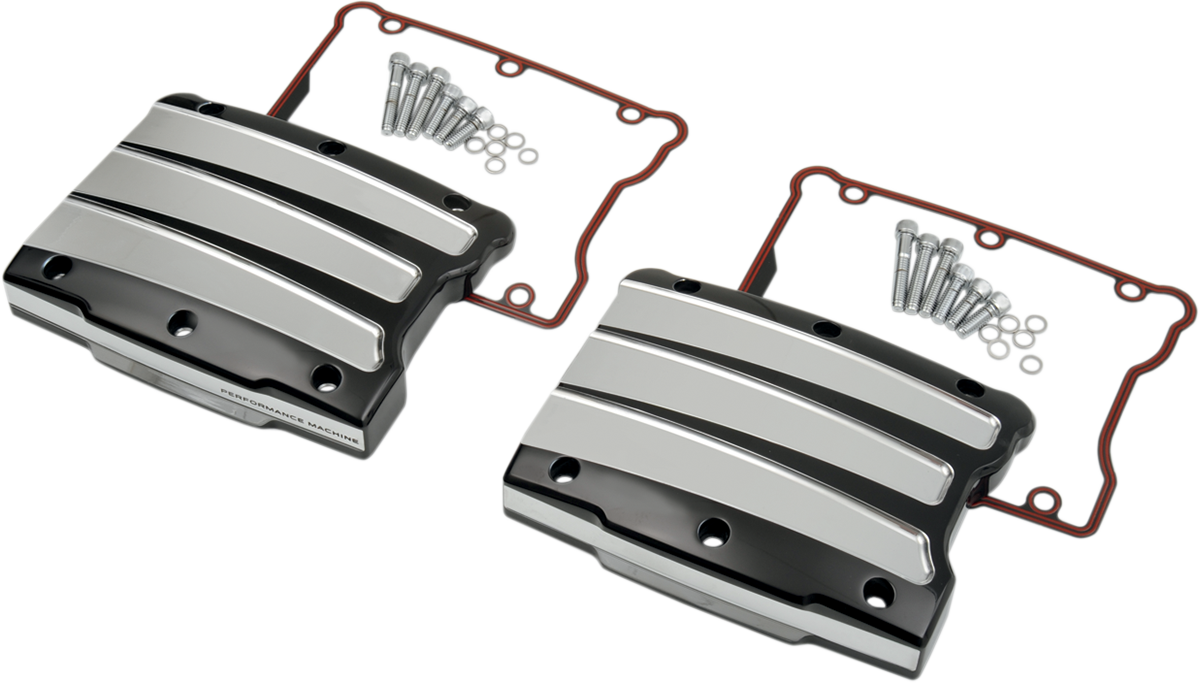 PERFORMANCE MACHINE (PM) Rocker Box Cover - Scalloped - Platinum Cut - Twin Cam 0177-2021-BMP