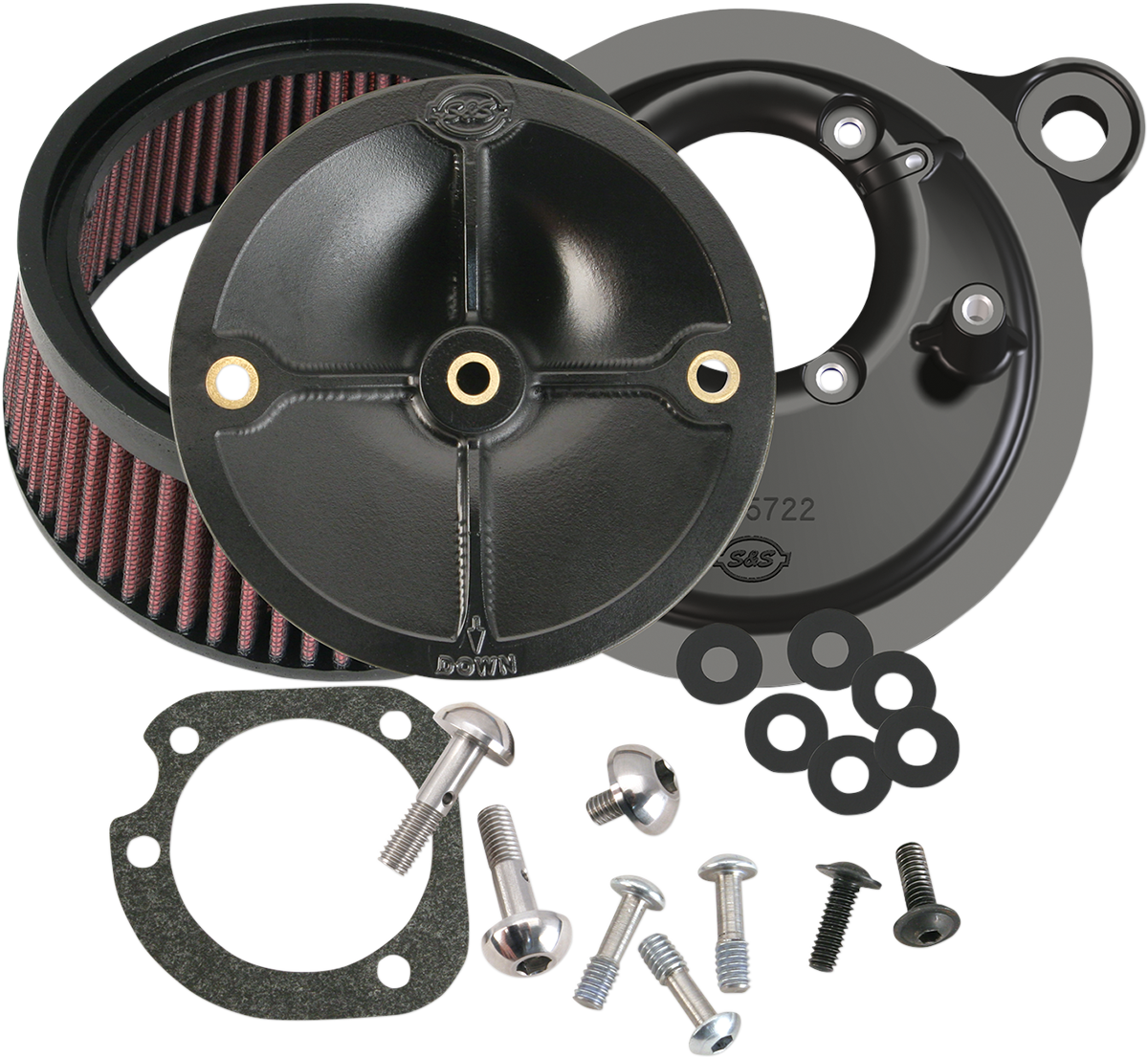 S&S CYCLE Super Stock* Stealth Air Cleaner Kit - Black 170-0060