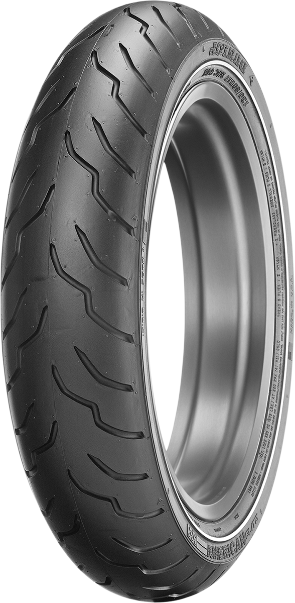 Dunlop American Elite Bias Front Tire - 130/80B17 M/C 65H TL - Narrow Whitewall