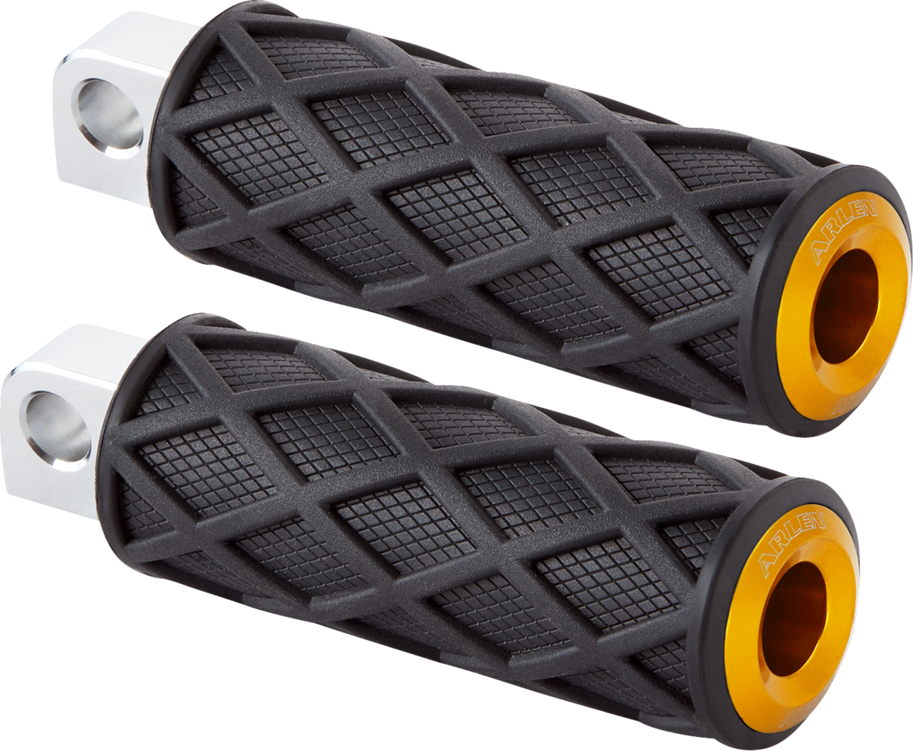 ARLEN NESS Diamond Footpegs - Male Mount - Gold 400-055