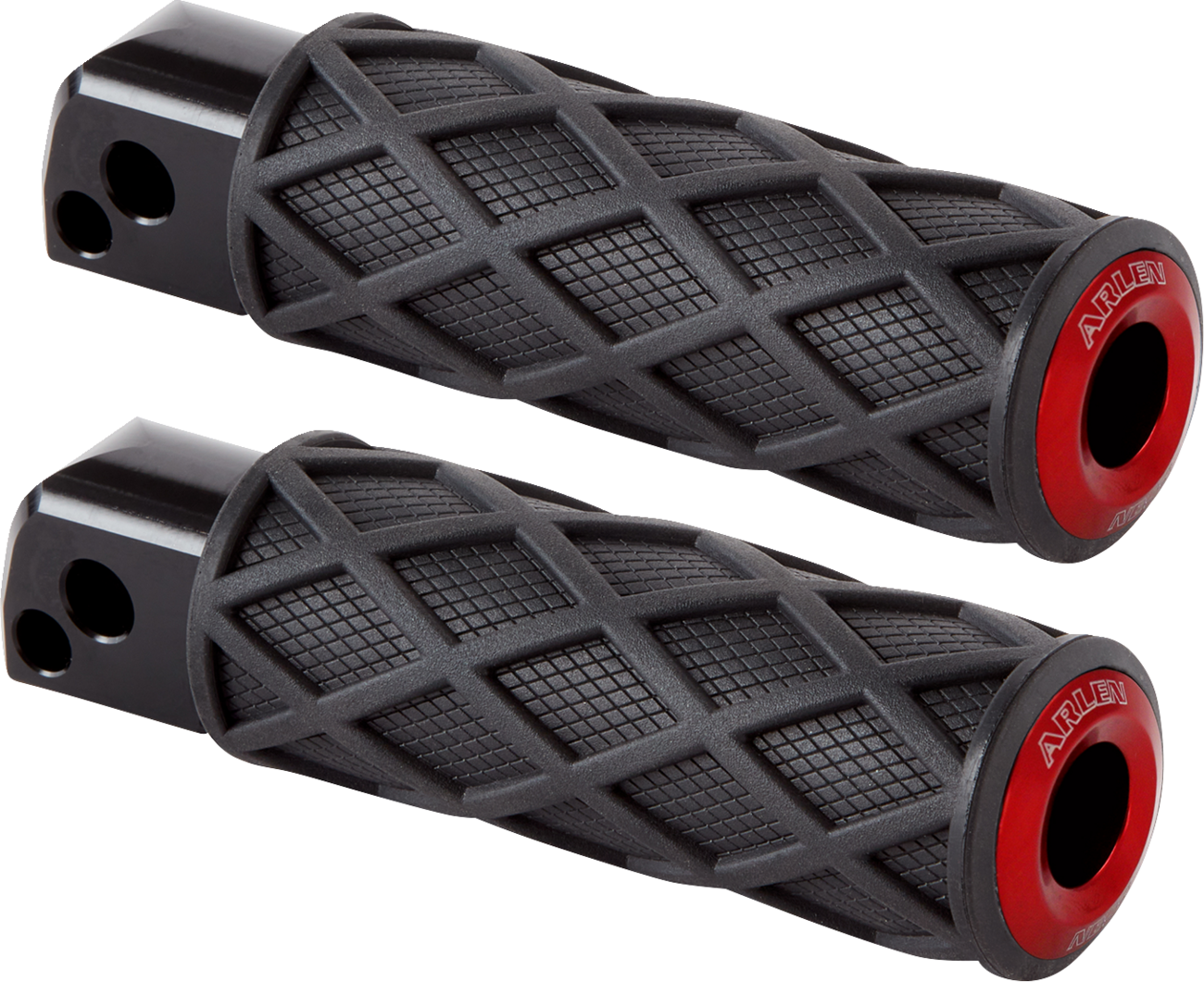 ARLEN NESS Diamond Footpegs - Passenger - Red 400-060