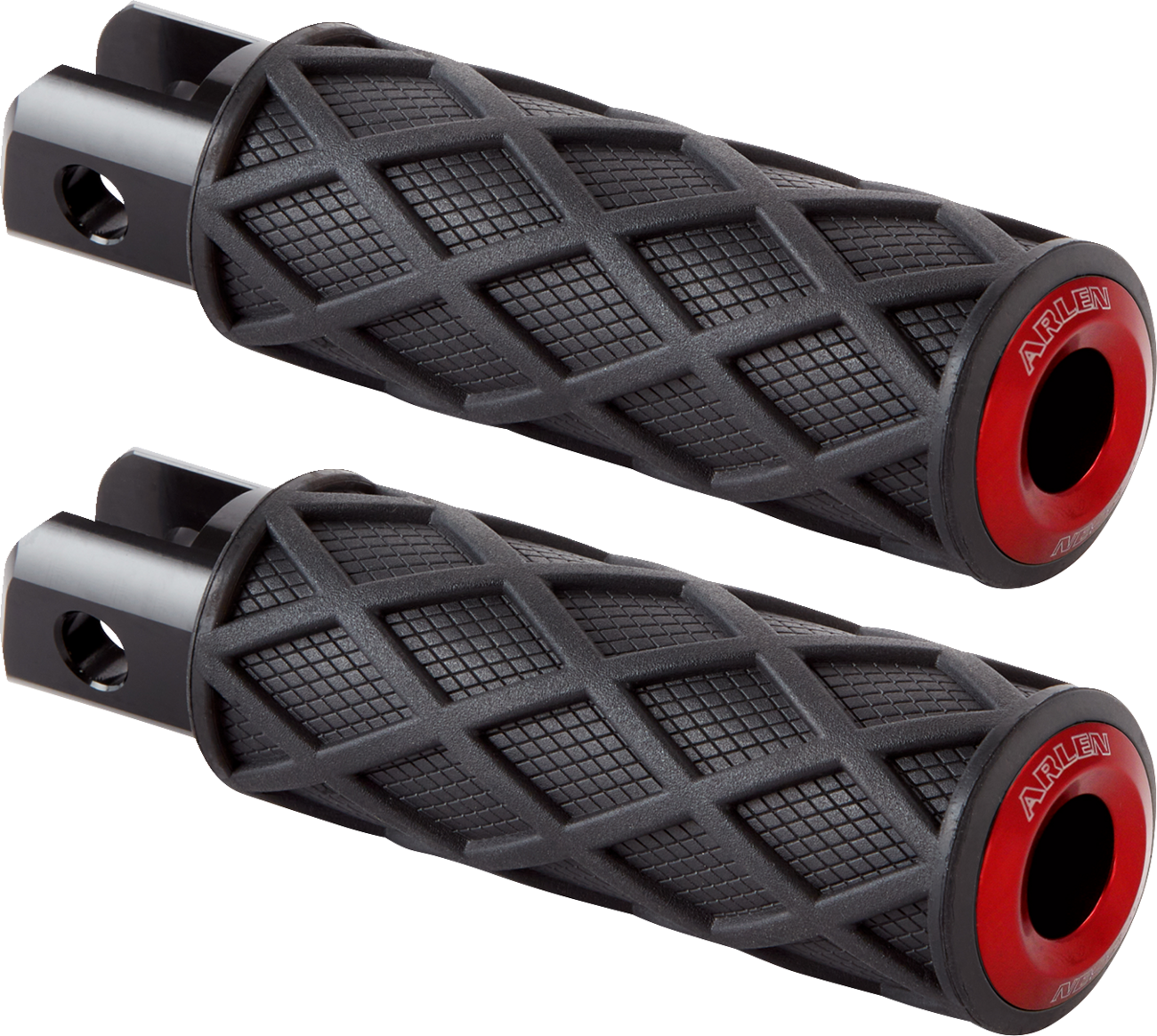 ARLEN NESS Diamond Footpegs - Driver - Red 400-058