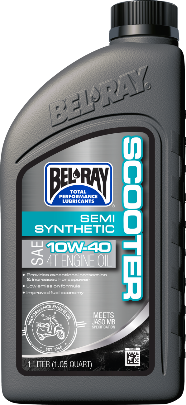 BEL-RAY Semi-Synthetic Scooter Oil - 10W-40 - 1 L 303064150160
