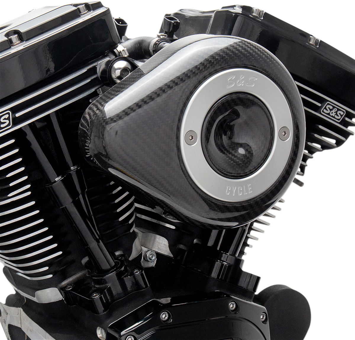S&S CYCLE Air Cleaner Cover - Mini Teardrop - Carbon Fiber 170-0501