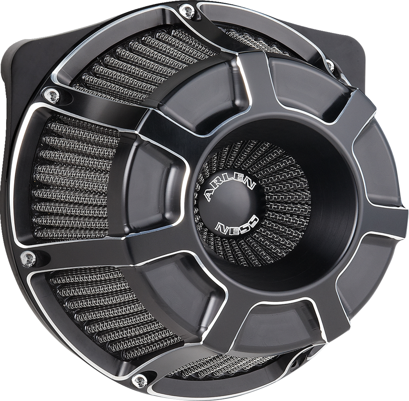 ARLEN NESS Inverted Series Air Cleaner Kit - Beveled - Black 600-225