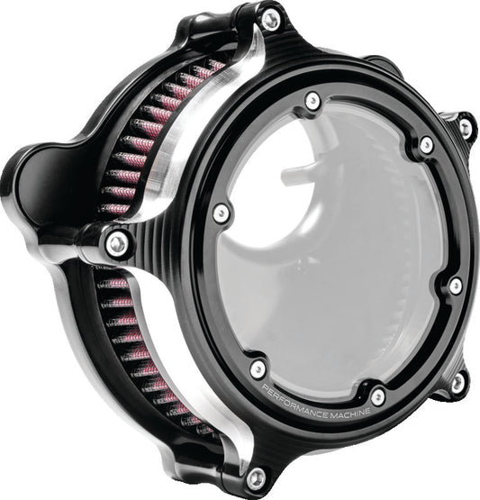 Performance Machine Vision Air Cleaner W/Bezel - Contrast Cut