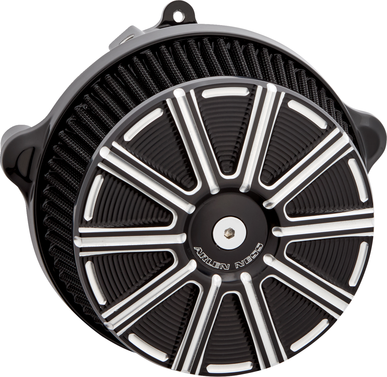 ARLEN NESS Big Sucker* Stage 1 Air Cleaner Kit with Cover - 10 Gauge - Black with Machined Accents 600-307