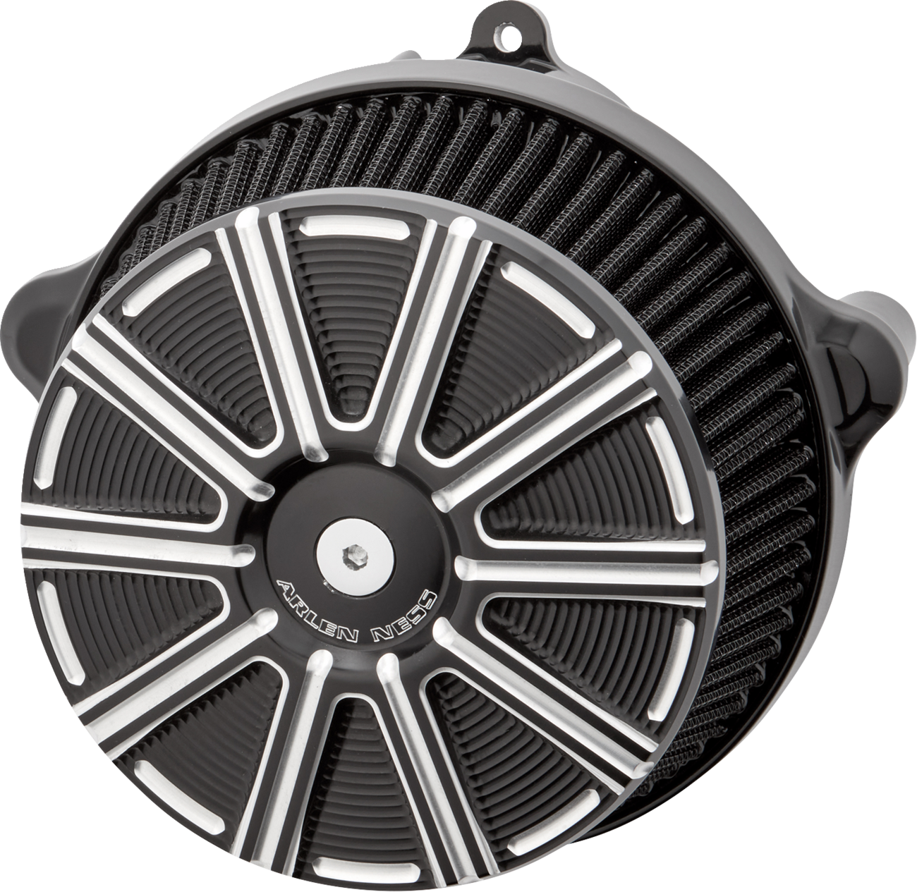 ARLEN NESS Big Sucker* Stage 1 Air Cleaner Kit with Cover - 10 Gauge - Black with Machined Accents 600-307
