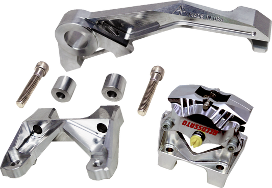 ALLOY ART Multi Brake Caliper Mount - 84mm Bolt Center - Raw - Super Sport MCRB2-1