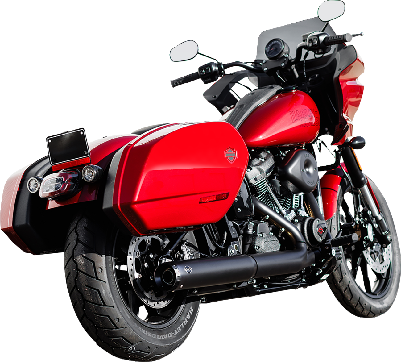 S&S CYCLE Grand National Slip-On Muffler - 50 State - 4" Black - M8 Softail 550-1159