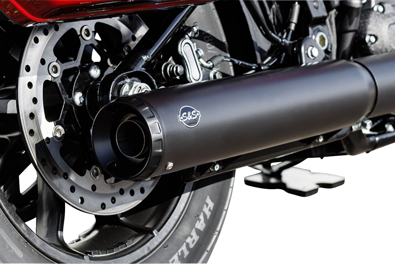S&S CYCLE Grand National Slip-On Muffler - 50 State - 4" Black - M8 Softail 550-1159