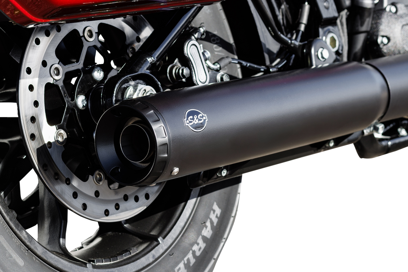 S&S CYCLE Grand National Slip-On Muffler - 50 State - 4" Black - M8 Softail 550-1159