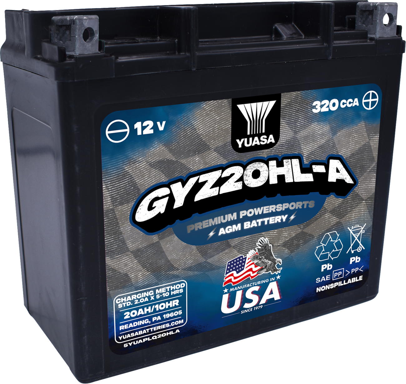 YUASA AGM Battery - GYZ20HL-A YUAM720GHLA