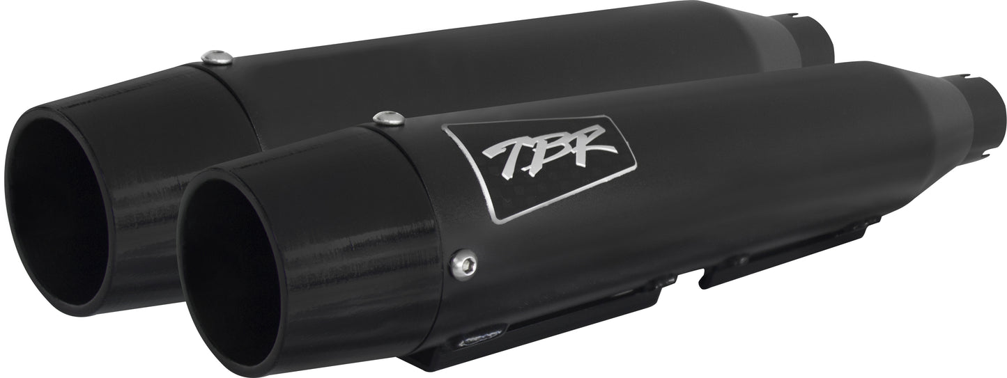 Comp S Slip On Dyna/Sportster Black W/Cf End Cap